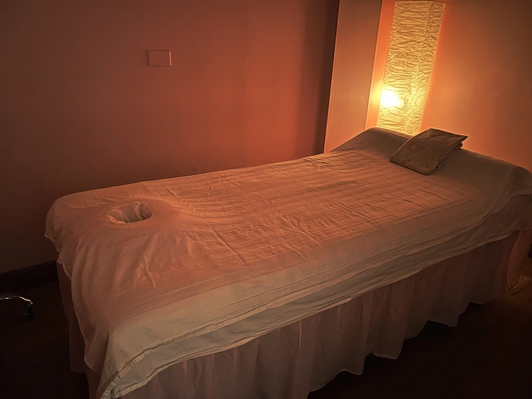 Minimalist treatment room designed for comfort and privacy