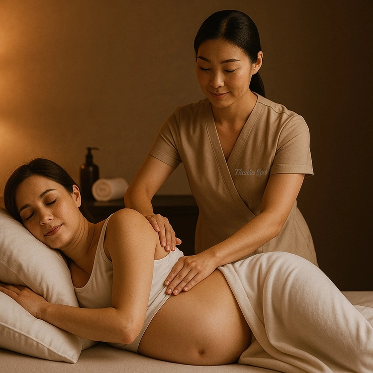 Prenatal massage designed to support moms-to-be with comfort and care