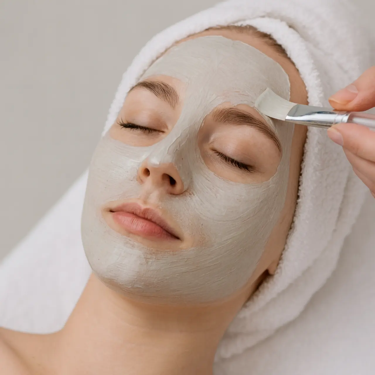 Facial mask treatment at Keblish Spa
