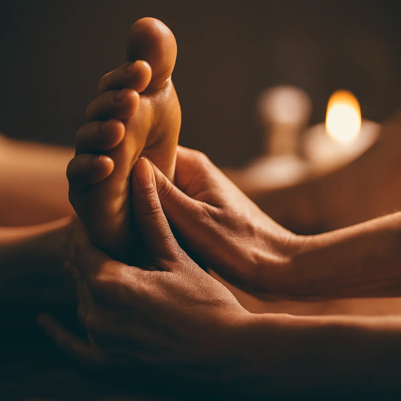 Relaxing foot massage treatment at Keblish Spa